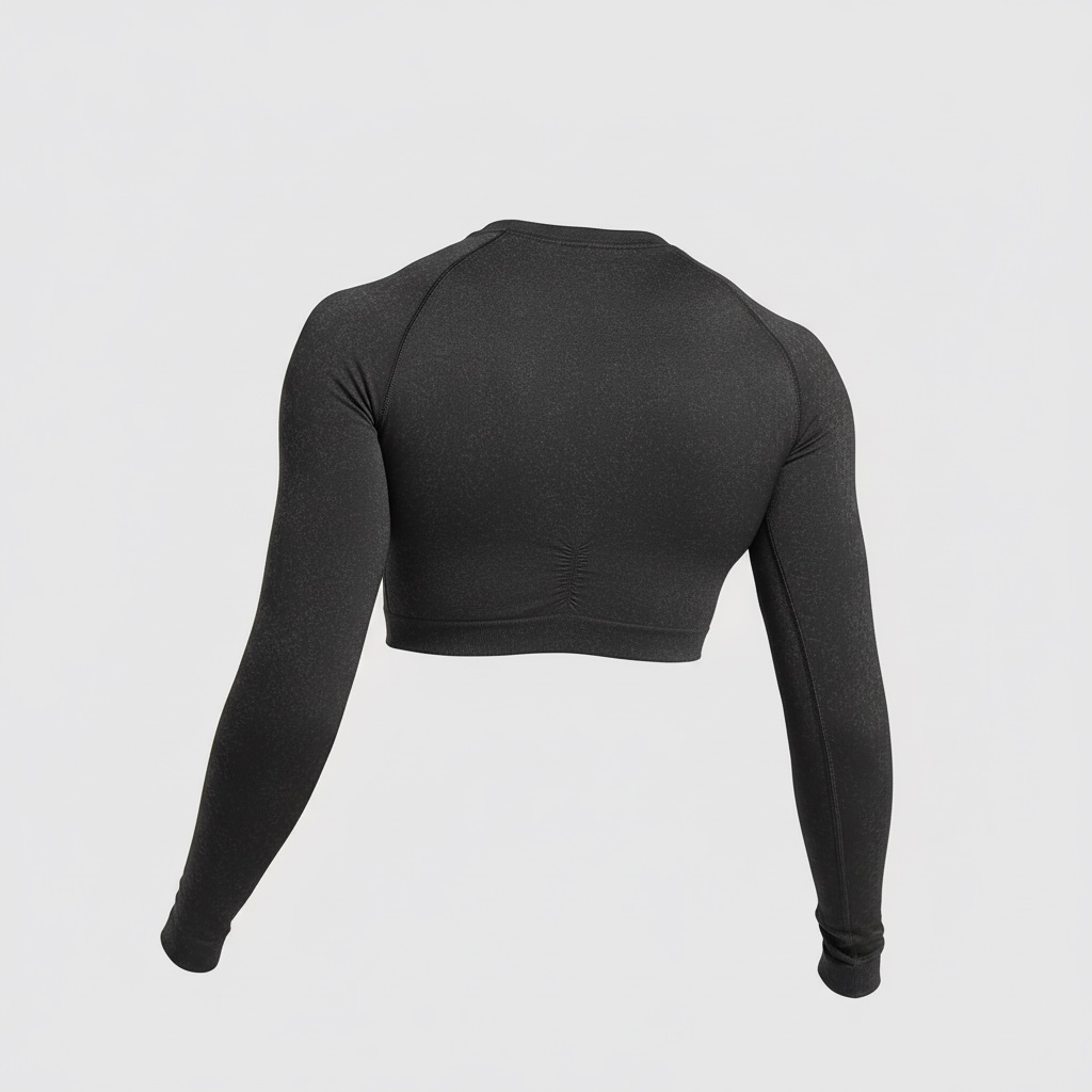 GYMSHARK ADAPT FLECK SEAMLESS LONG SLEEVE CROP TOP
