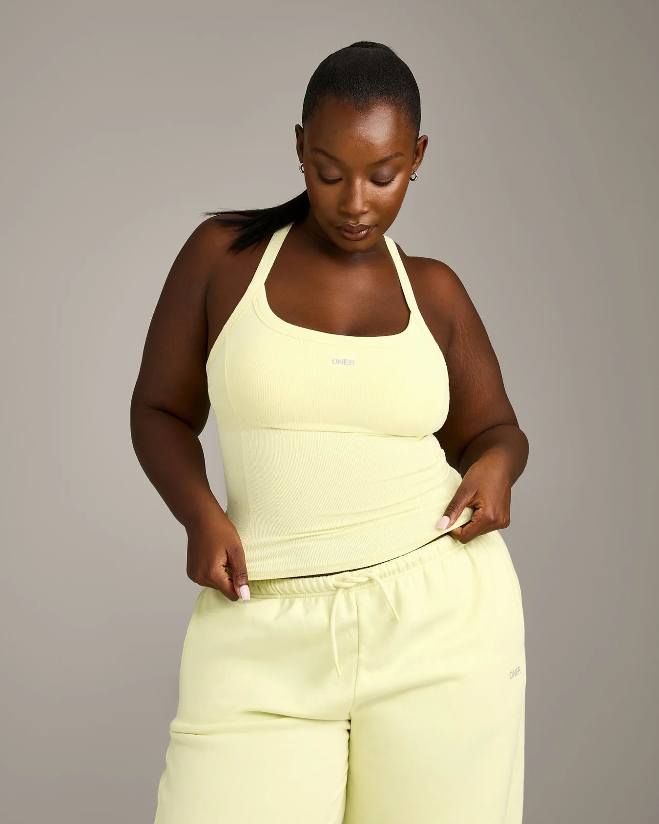 ONER ACTIVE MELLOW™ RIB RACER BACK VEST WITH BUILT IN BRA SHELF