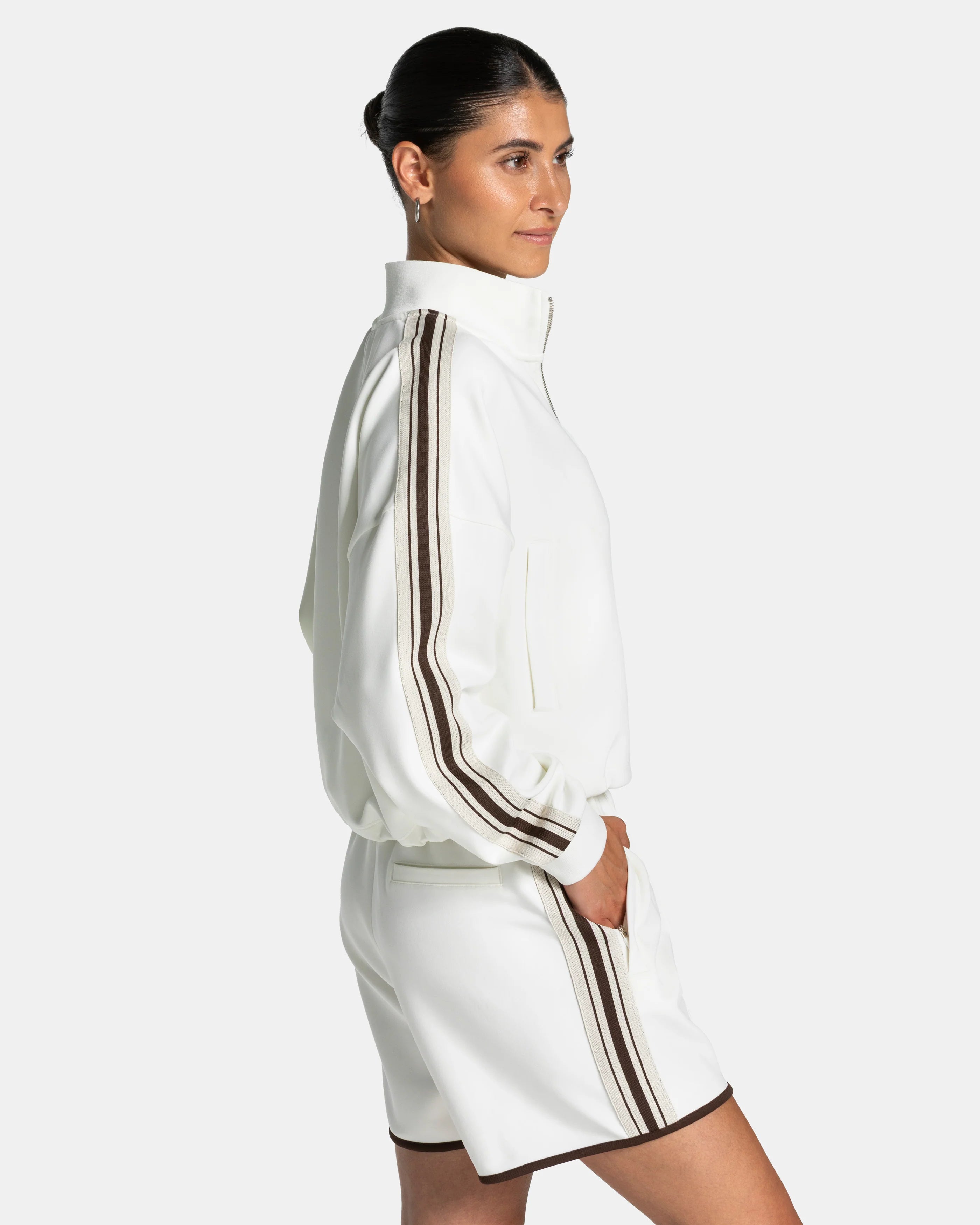 Teveo Club Cropped Zip Jacket ‘Off White’
