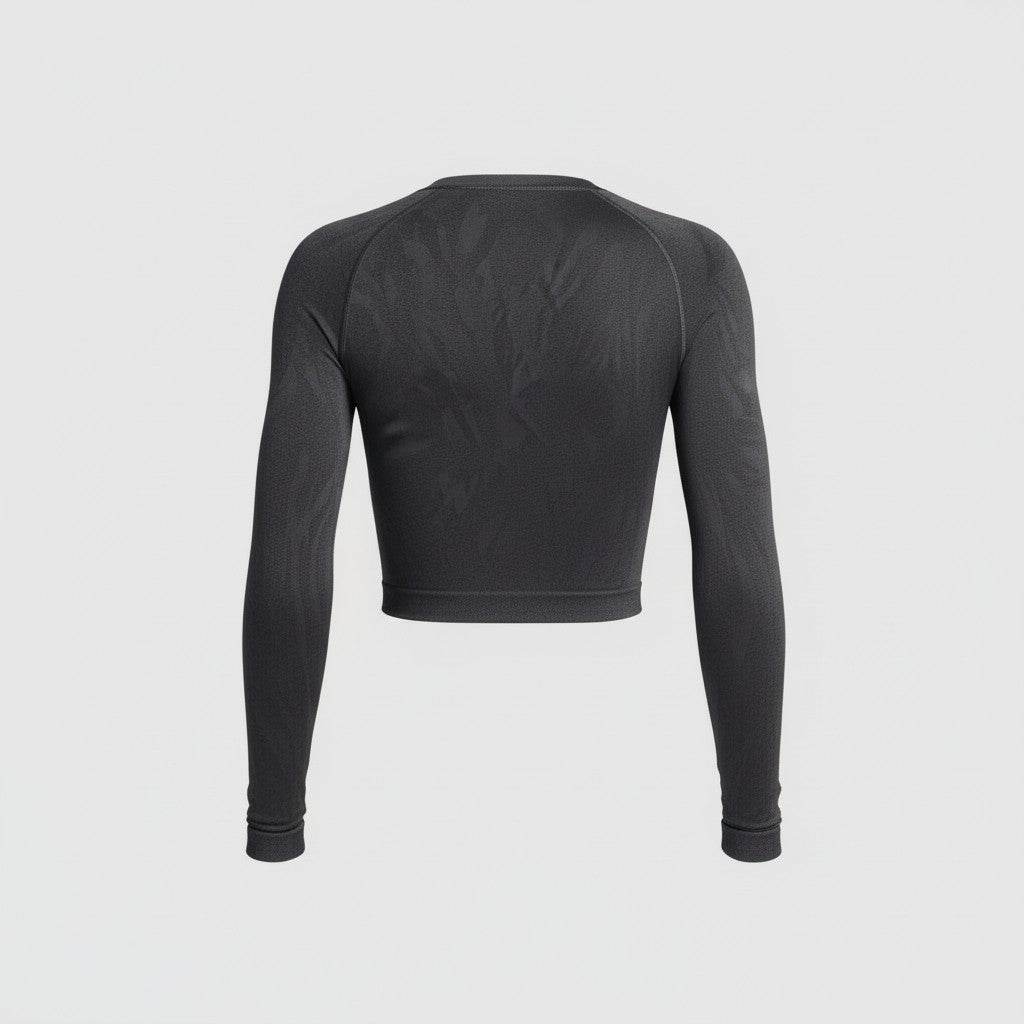 GYMSHARK ADAPT CAMO LONG SLEEVE CROP TOP