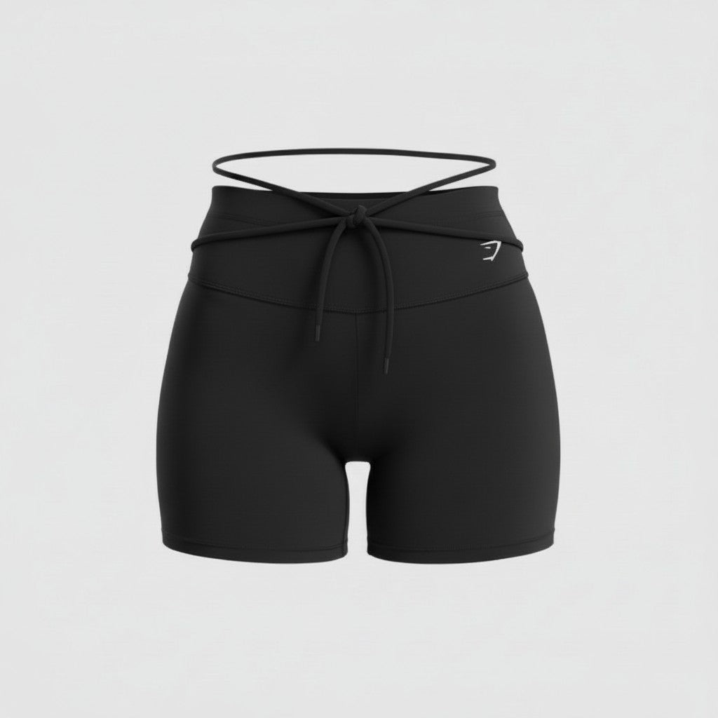 GYMSHARK RIBBON TIE WAISTED SHORTS
