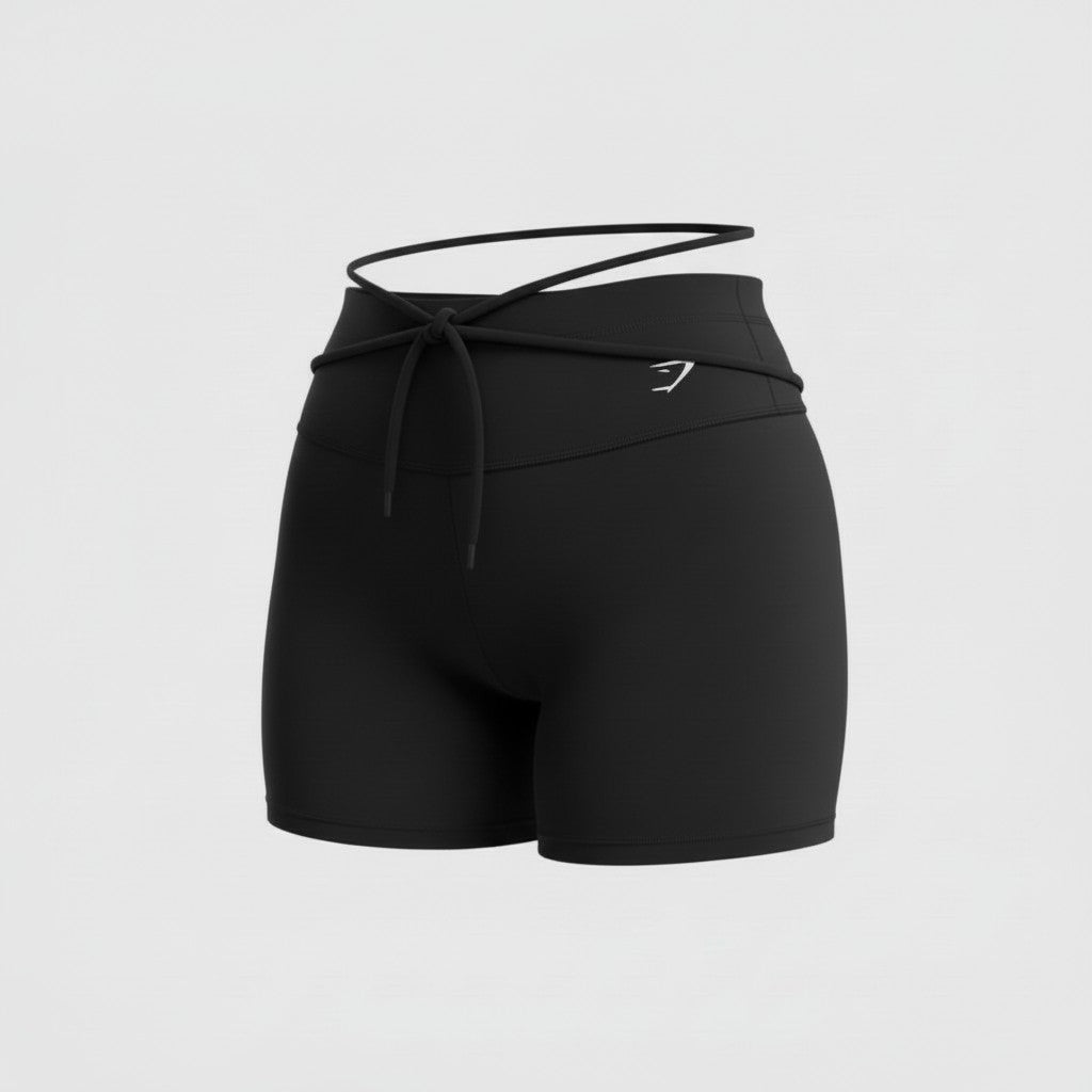 GYMSHARK RIBBON TIE WAISTED SHORTS