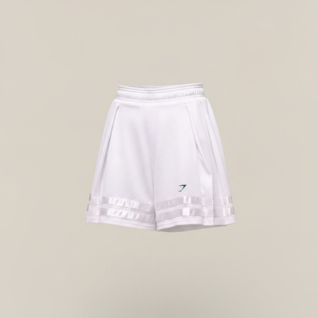 GYMSHARK MESH PLEATED SHORTS