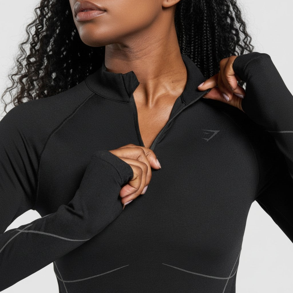 GYMSHARK APEX SEAMLESS 1/4 ZIP PULLOVER