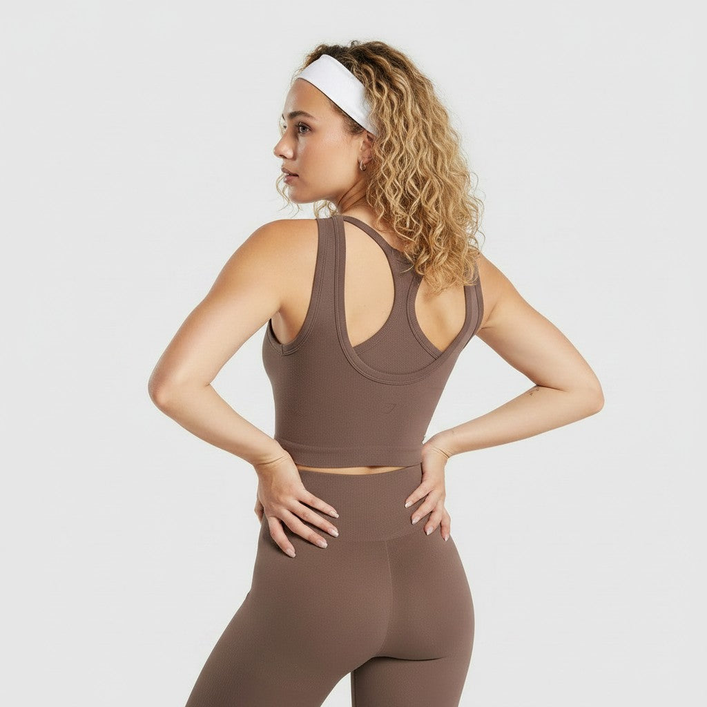 GYMSHARK RIBBED COTTON SEAMLESS BODY FIT TANK