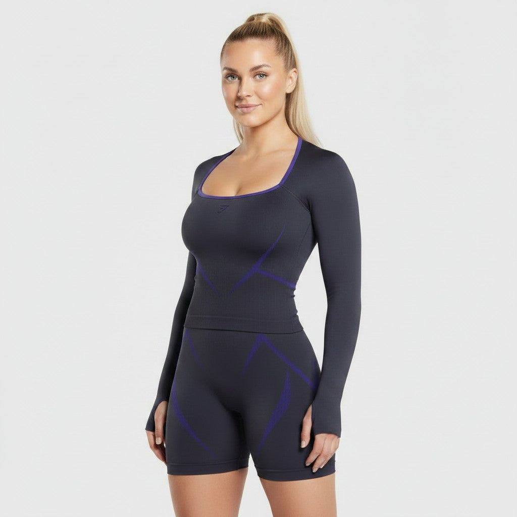 GYMSHARK APEX LIFT SEAMLESS LONG SLEEVE CROP TOP