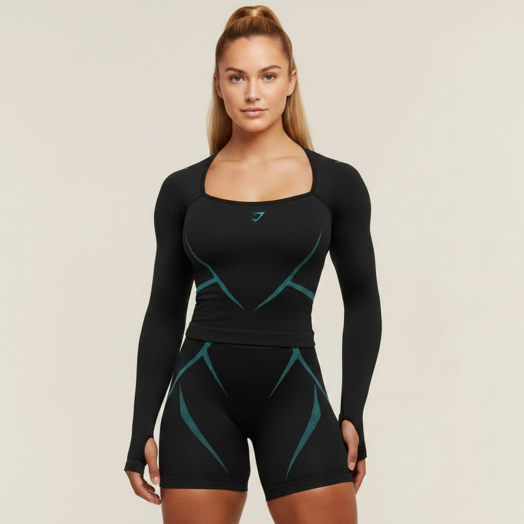 GYMSHARK APEX LIFT SEAMLESS LONG SLEEVE CROP TOP