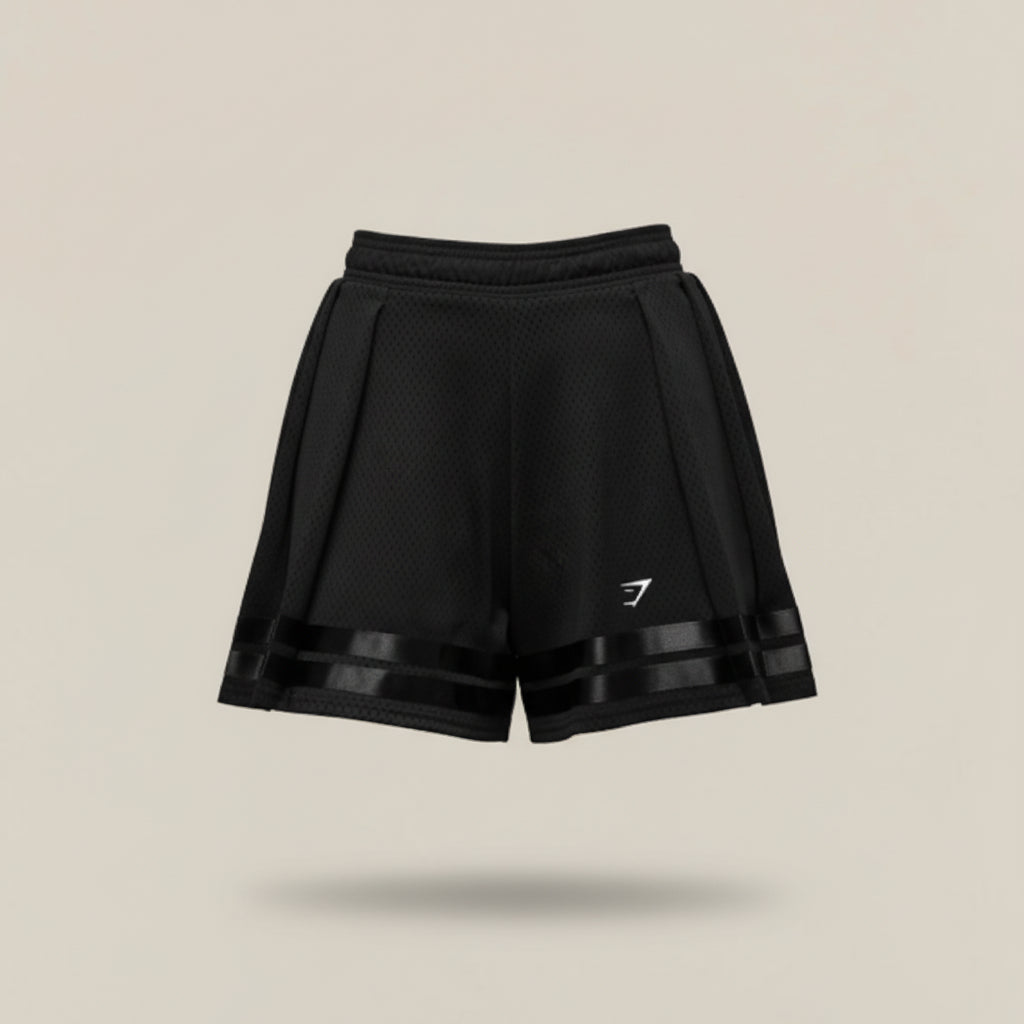 GYMSHARK MESH PLEATED SHORTS