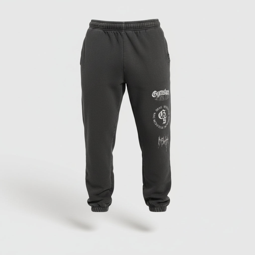 GYMSHARK DISTRESSED GRAPHIC JOGGERS
