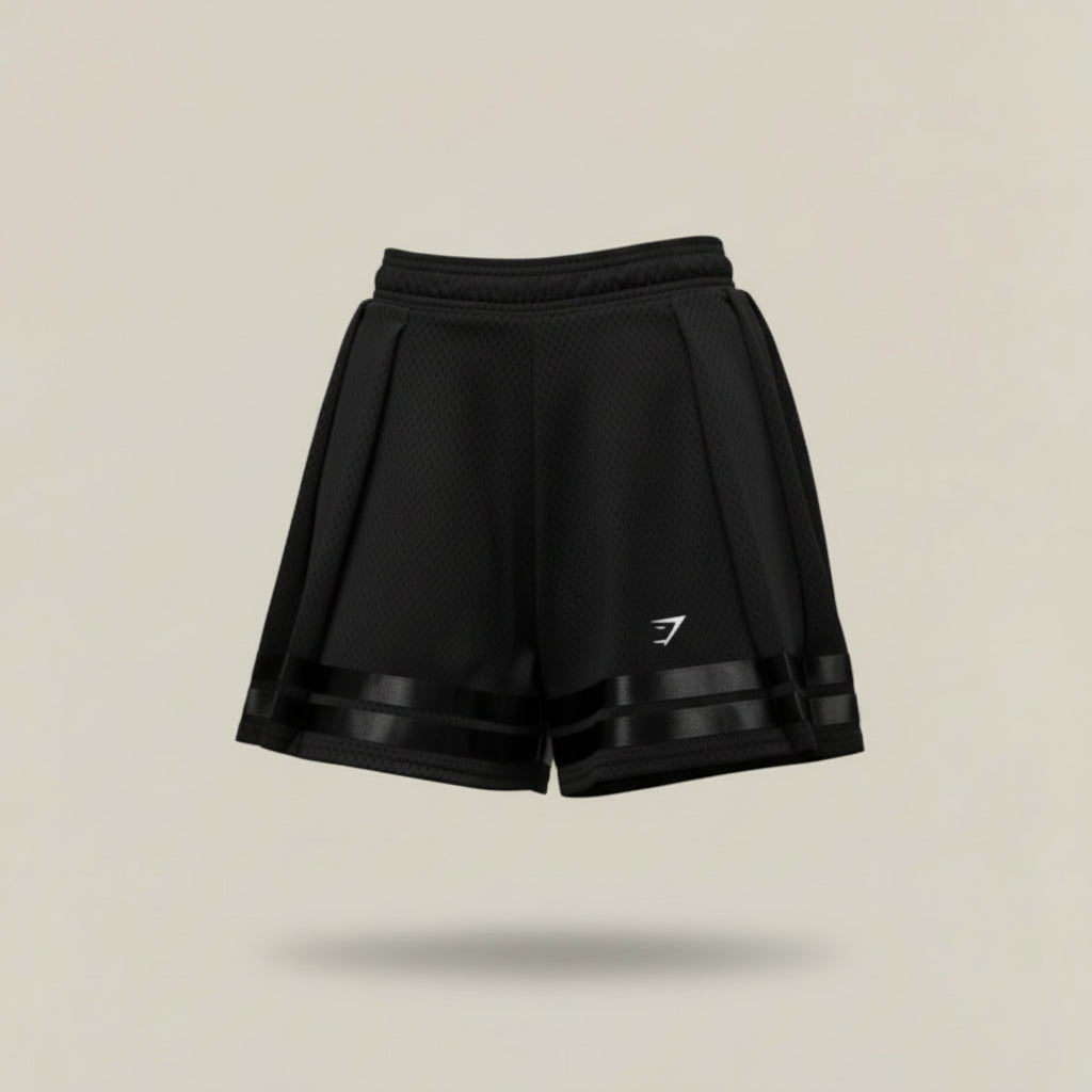 GYMSHARK MESH PLEATED SHORTS