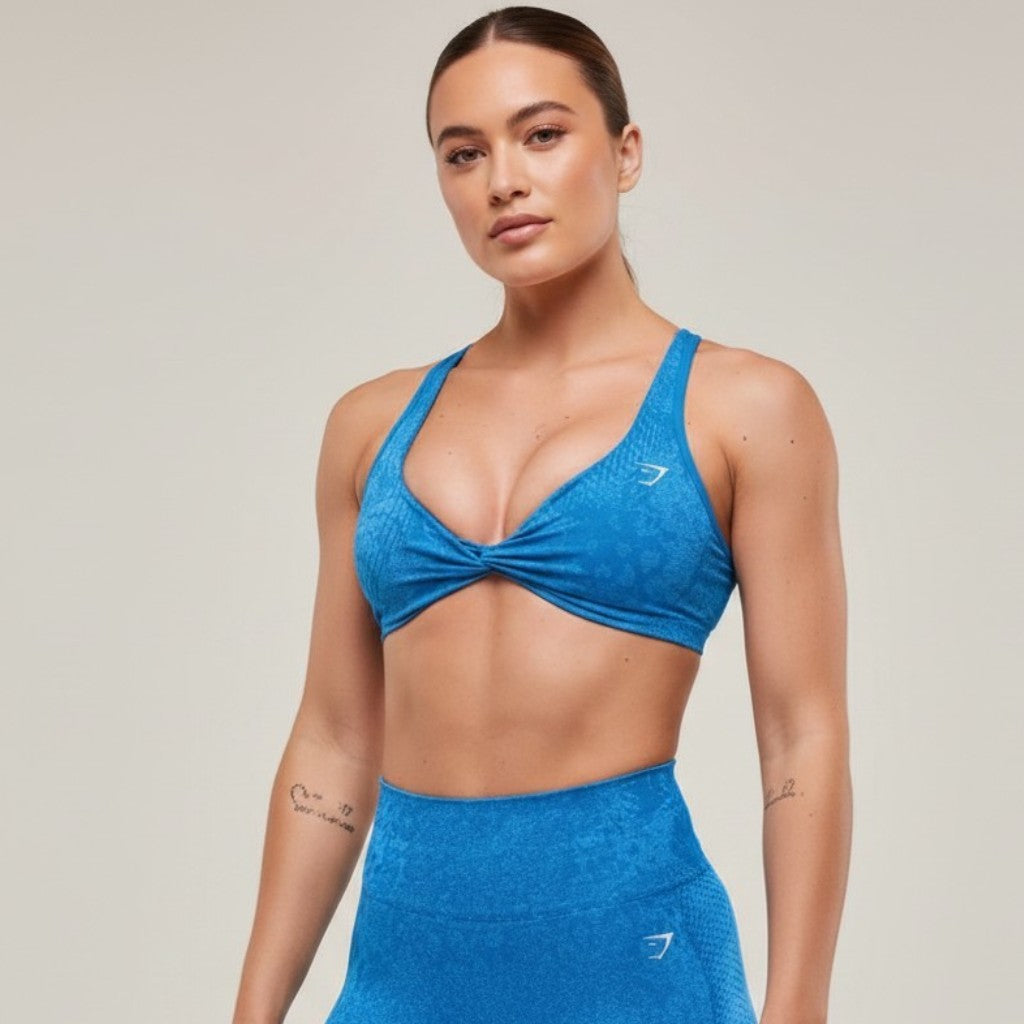 GYMSHARK ADAPT ANIMAL X WHITNEY SEAMLESS TWIST FRONT BRA