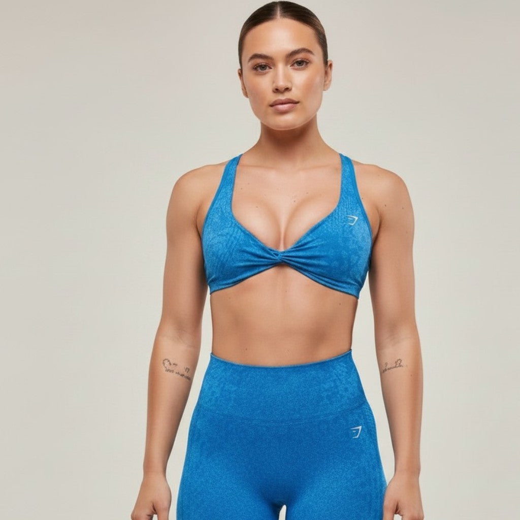 GYMSHARK ADAPT ANIMAL X WHITNEY SEAMLESS TWIST FRONT BRA