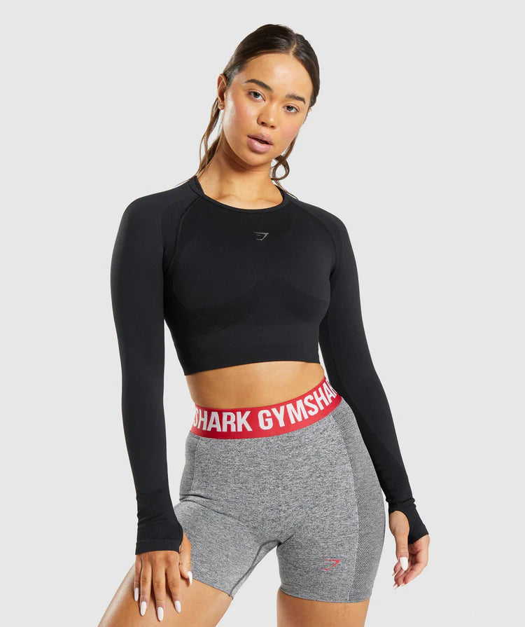 Flex long sleeve crop top shop gymshark
