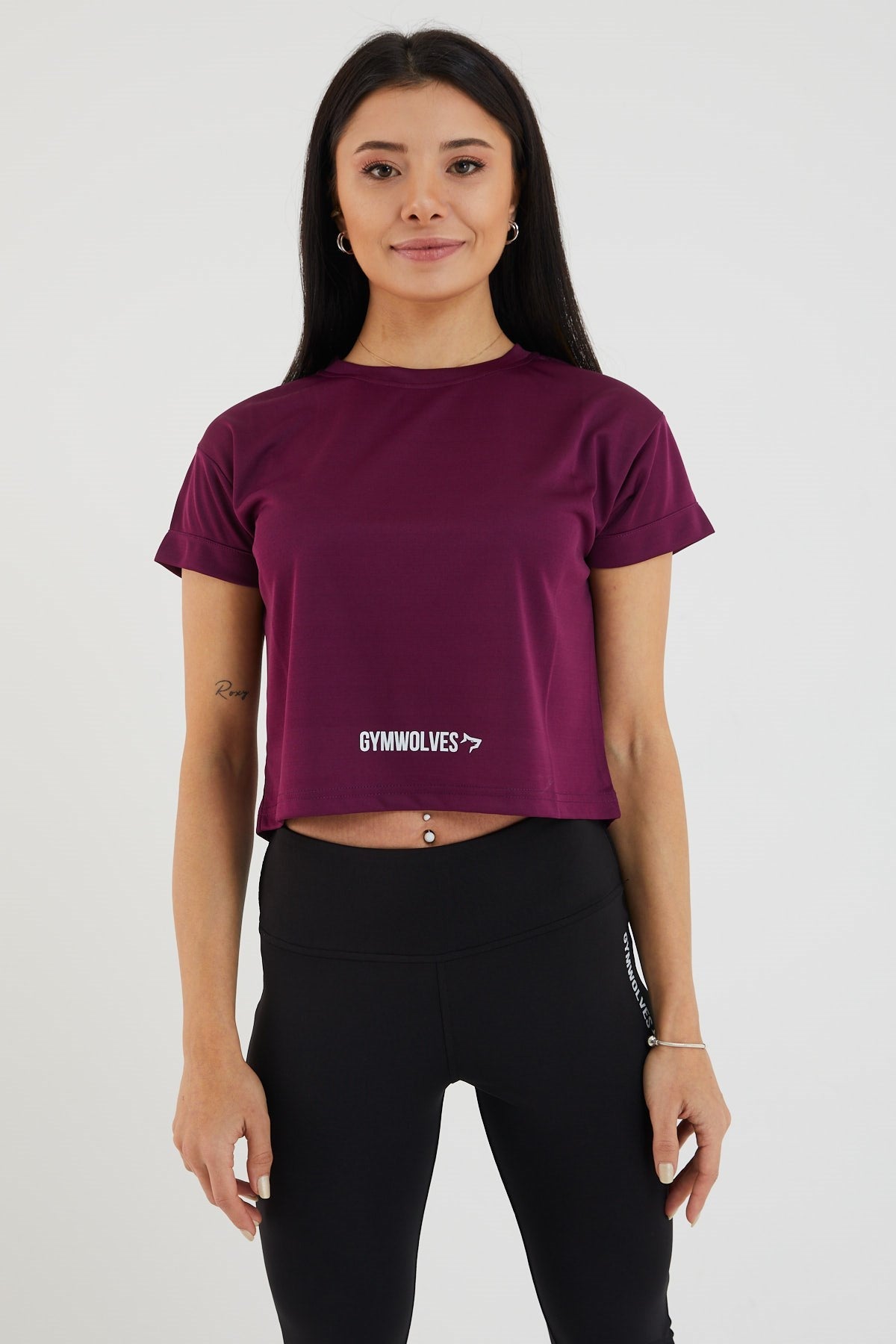 Gymwolves Women T-Shirt Crop | Sport Tshirt |