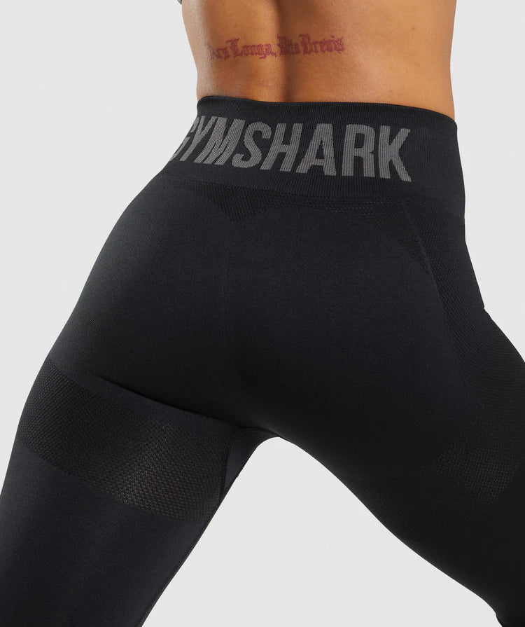 Gymshark Flex High Waisted Leggings - Black/Charcoal