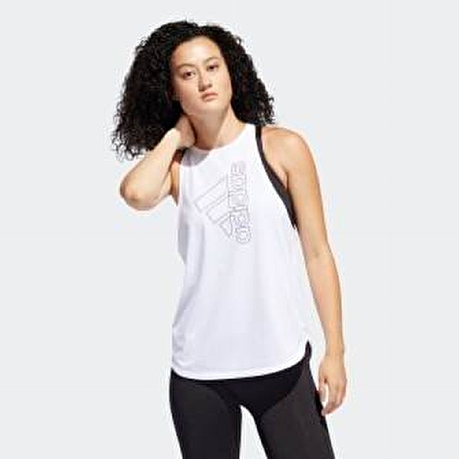 Adidas white AREOREADY womens training tank top