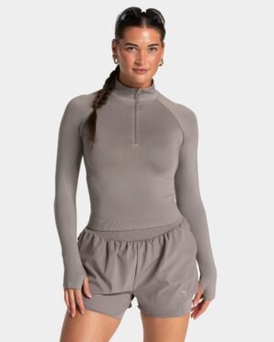 Teveo END Running Half Zip ‘Smoke’