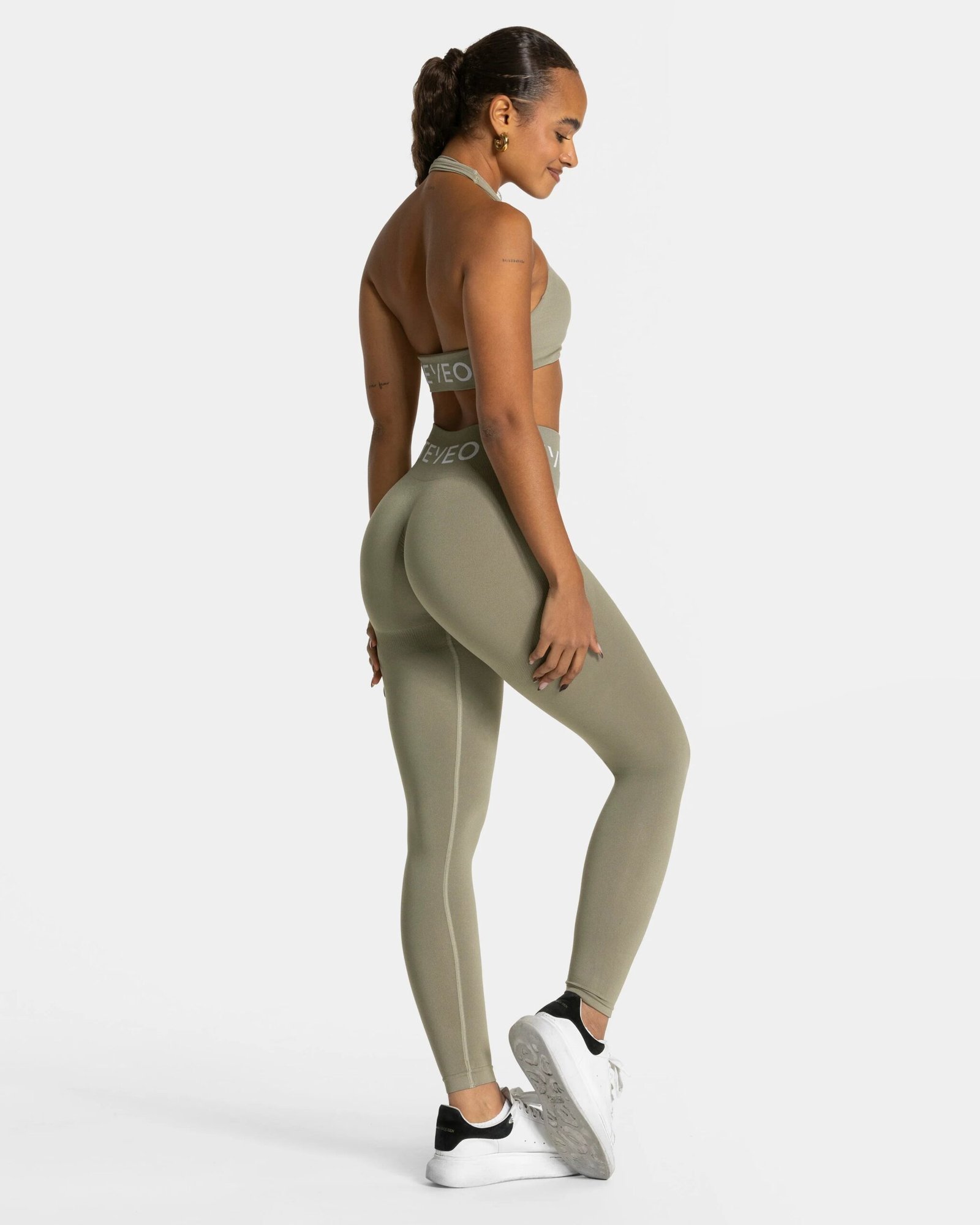 TEVEO Signature Covert Scrunch Leggings ‘Khaki’ - Image 5