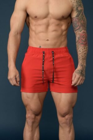 YOUNGLA 101 BODYBUILDING SHORT SHORTS {Red}