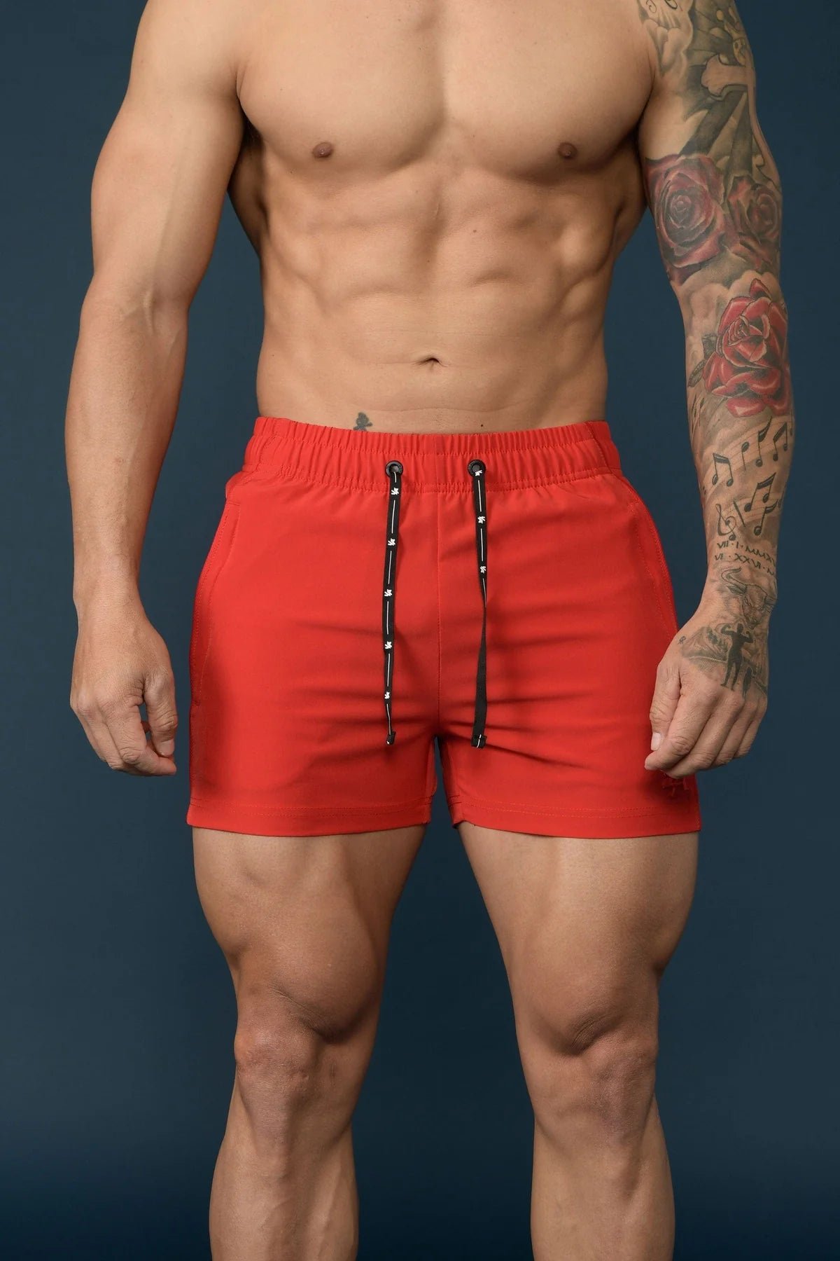 YOUNGLA 101 BODYBUILDING SHORT SHORTS {Red}
