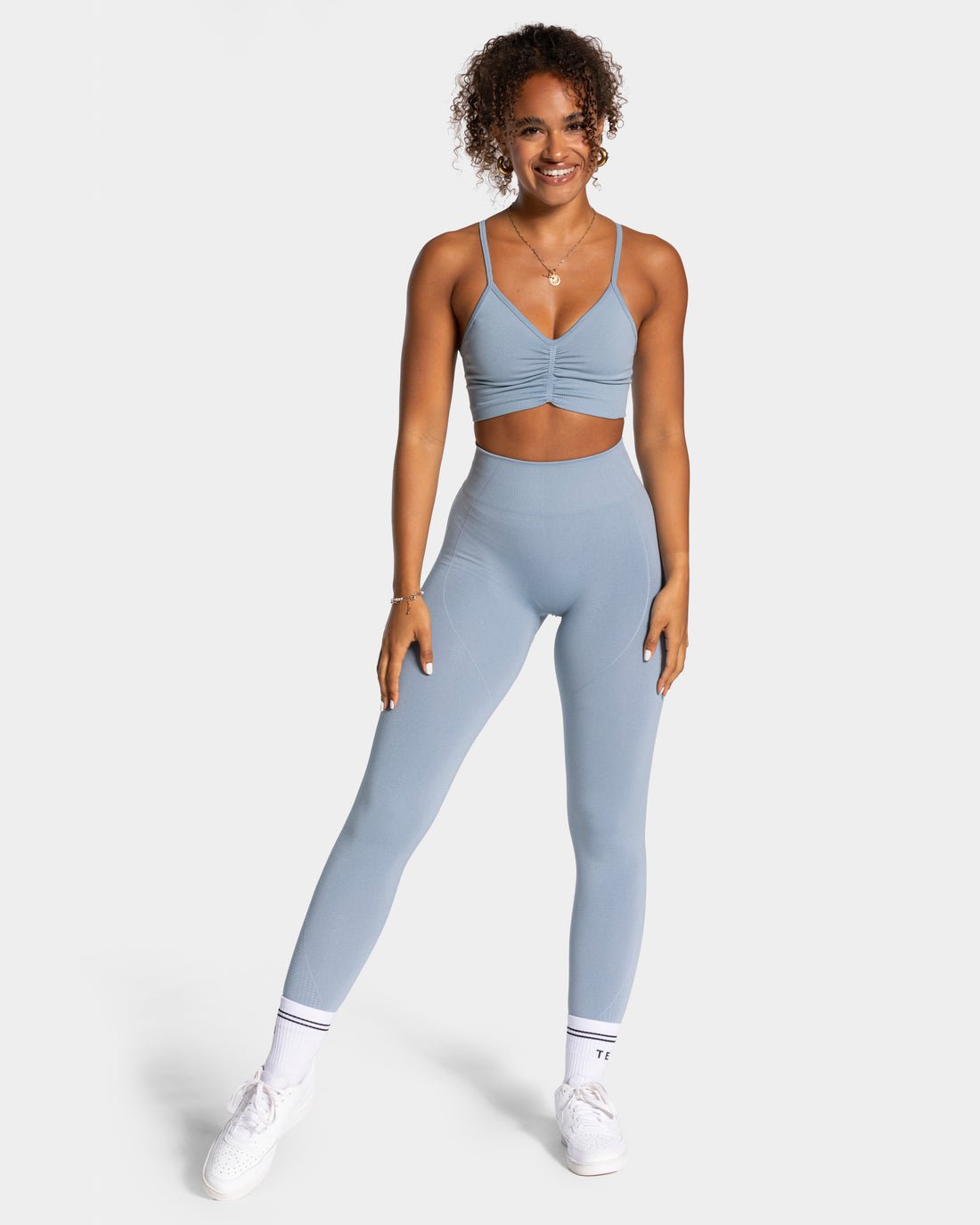 TEVEO Focus Scrunch Leggings ‘Steel Blue’ - Image 3