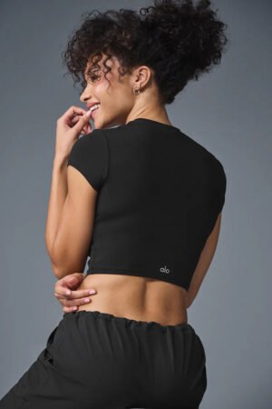 Alo Alosoft Crop Finesse Short Sleeve