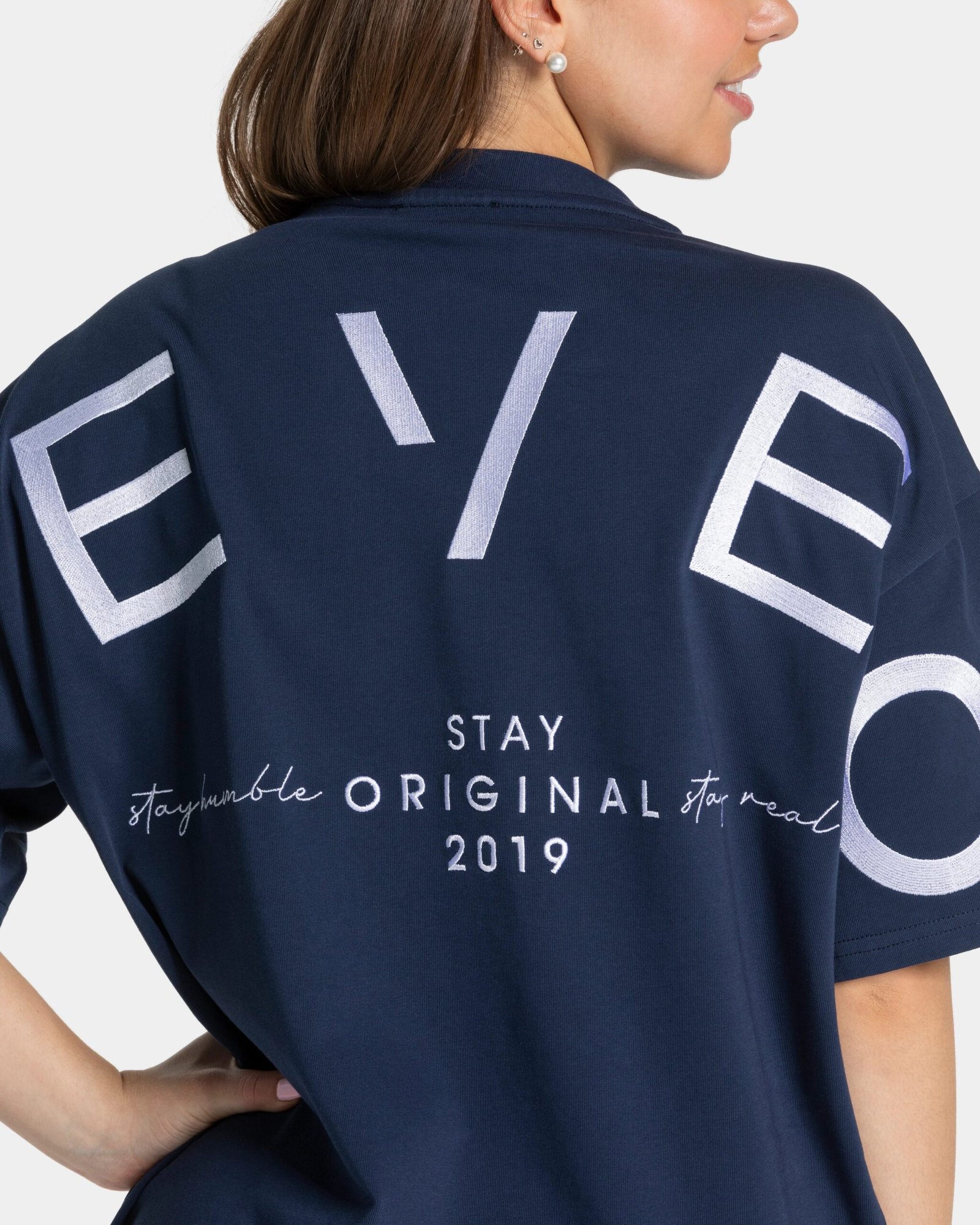 Teveo Signature Oversized T-Shirt ‘Dark blue’ - Image 4