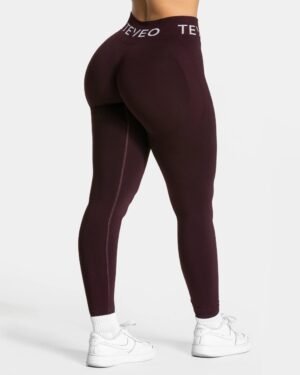 TEVEO Signature Covert Scrunch Leggings ‘Merlot’