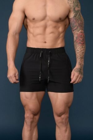 YOUNGLA 101 BODYBUILDING SHORT SHORTS {Black}
