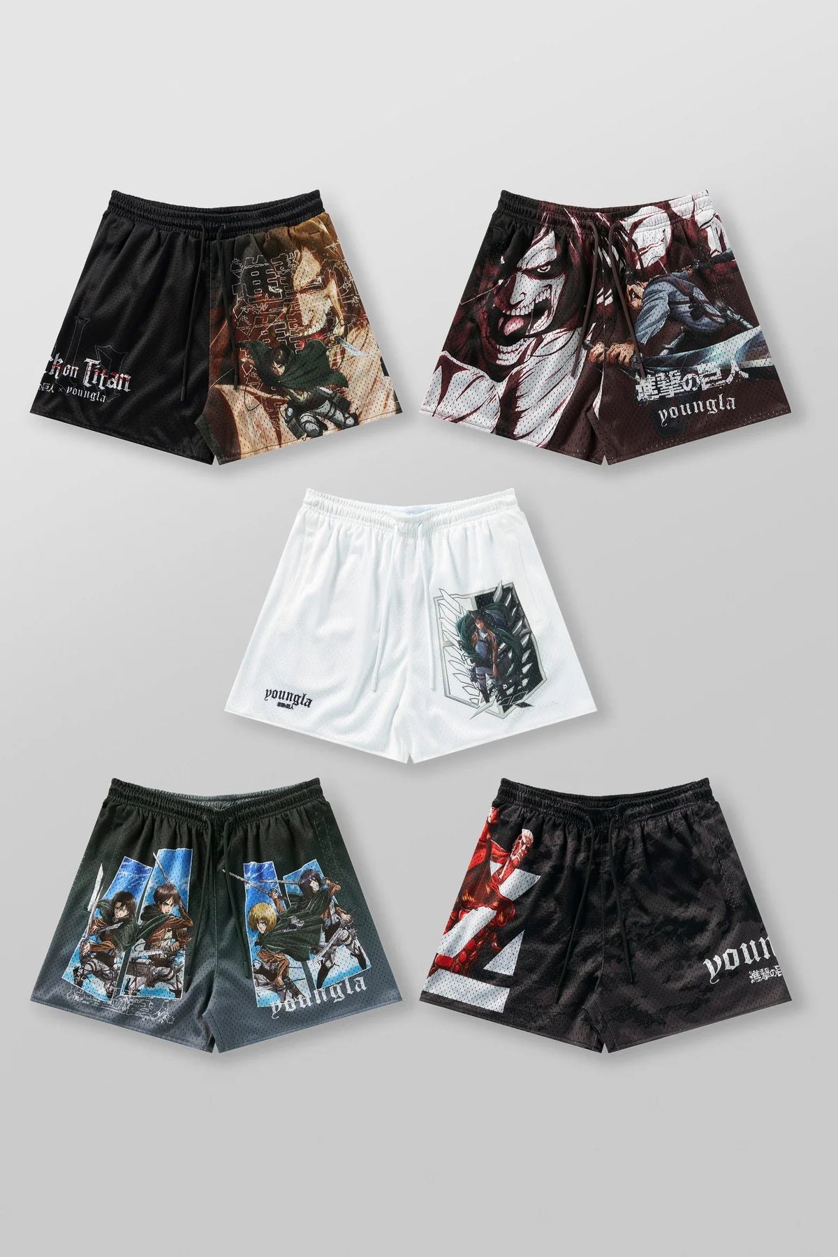 YOUNGLA 1126 - AOT© X YLA MESH SHORTS - Image 3