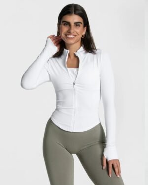 Teveo Femme Shaping Zip Jacket  ‘White’