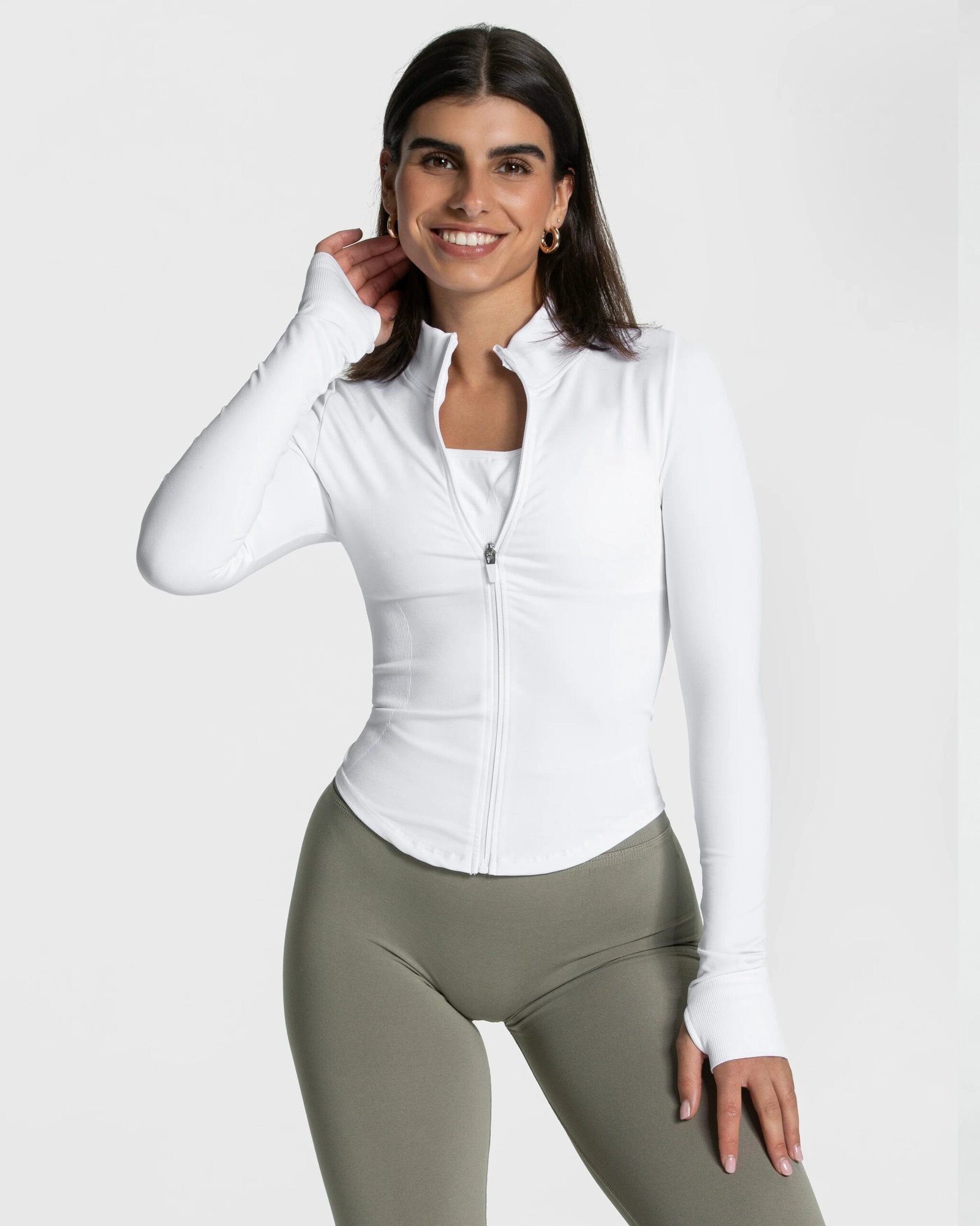 Teveo Femme Shaping Zip Jacket ‘White’